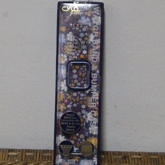 Cylo Pop.  Metal Mesh  Watch Band & Bumper Case. for Apple 41mm.  40mm.  38mm. - Picture 4 of 4